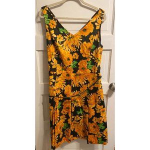 JONES New York Sunflower Floral Fit & Flare Dress